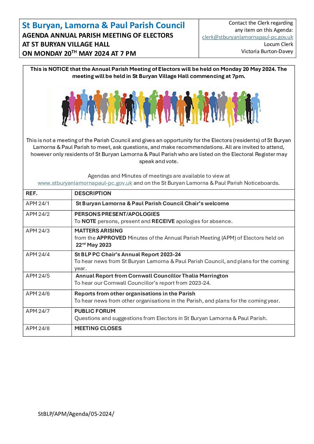 StBLP APM Agenda 05-2024