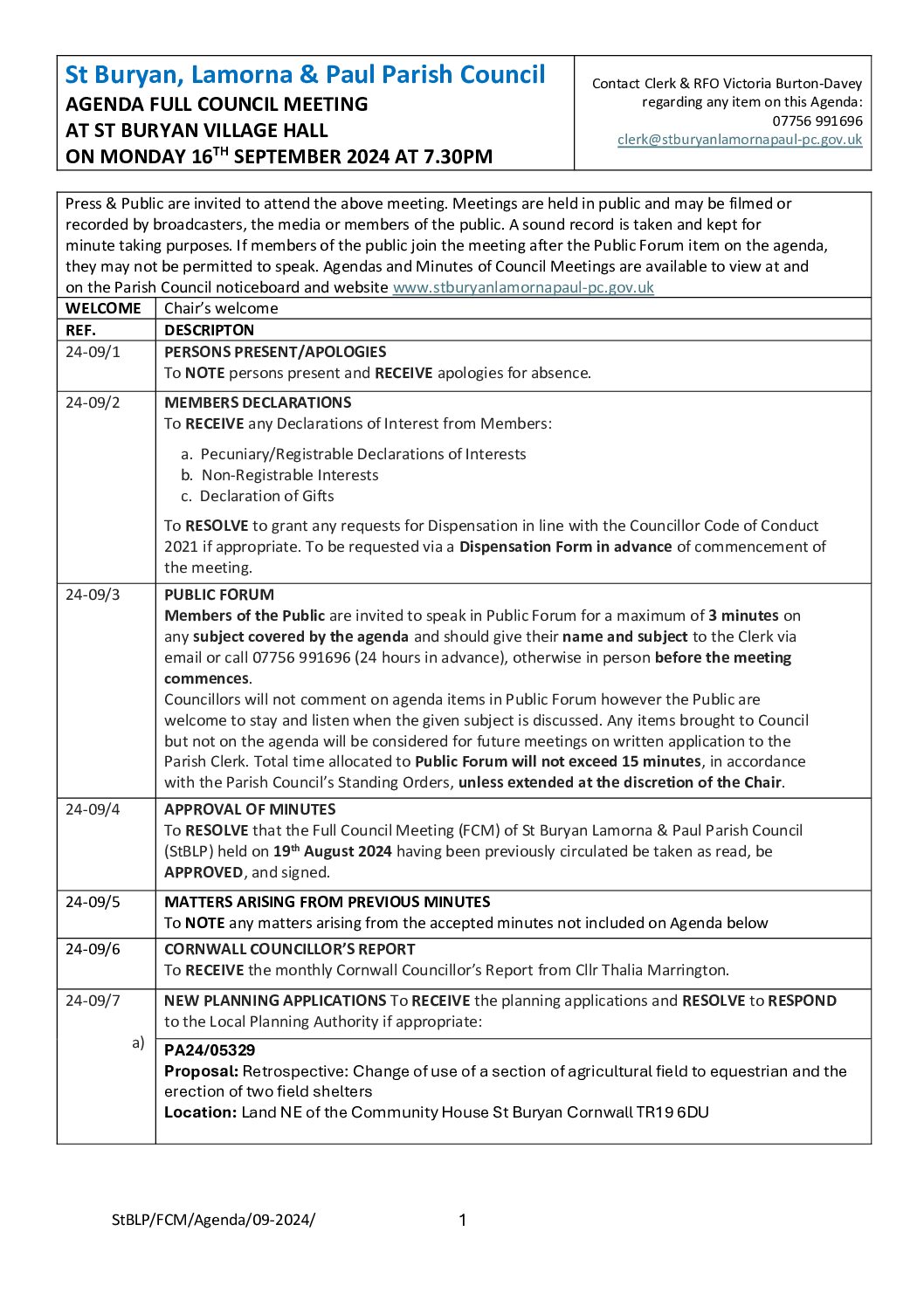 StBLP FCM Agenda 09-2024