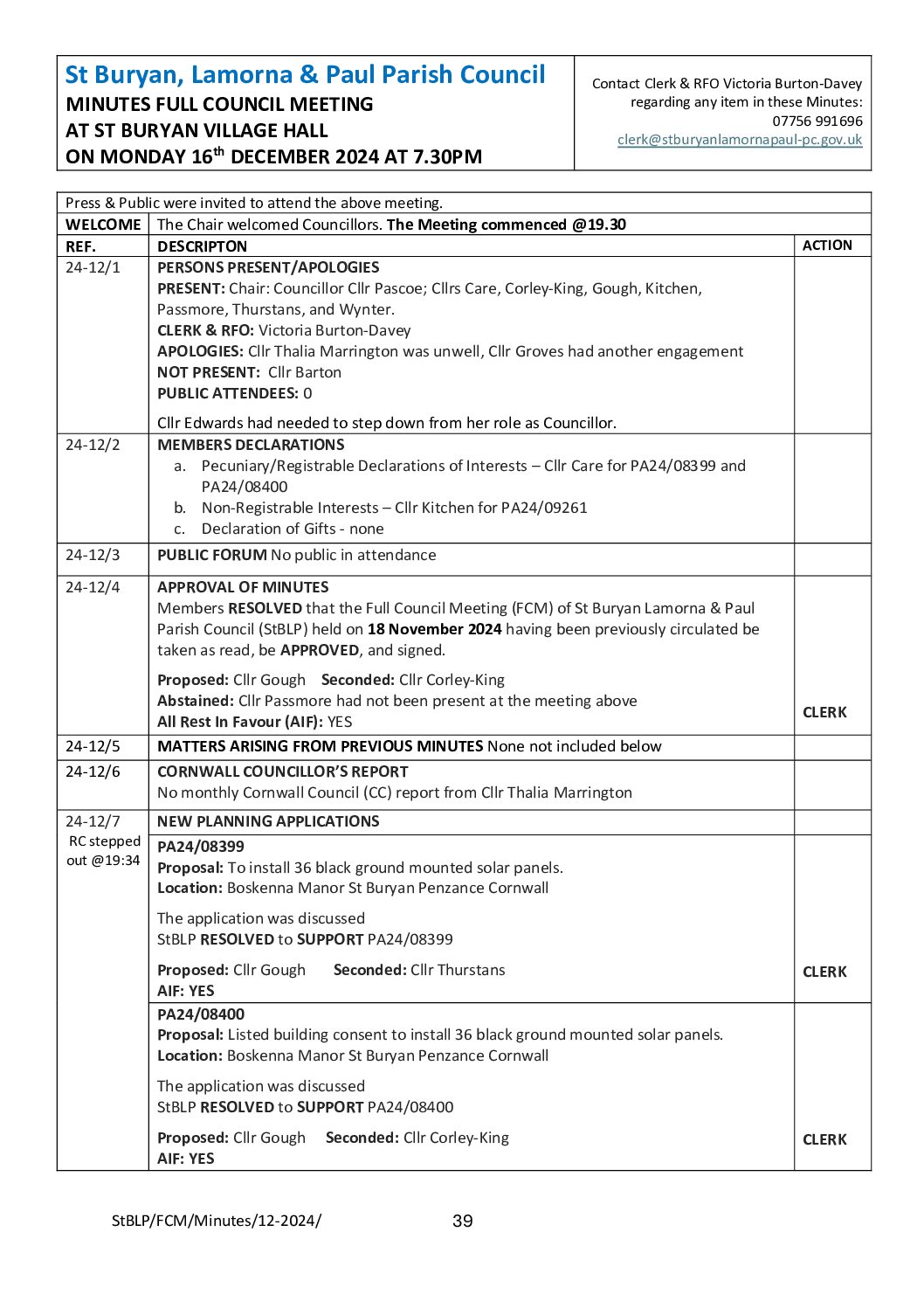 StBLP FCM Minutes 12-2024