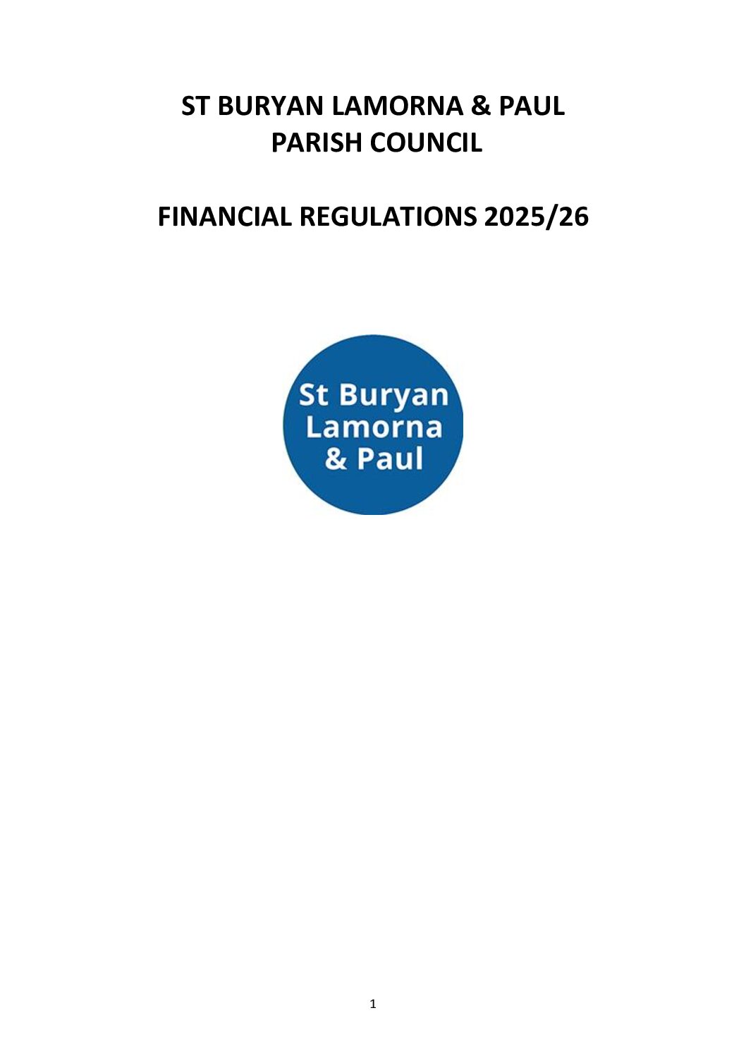 Financial Regulations – reviewed May 2026