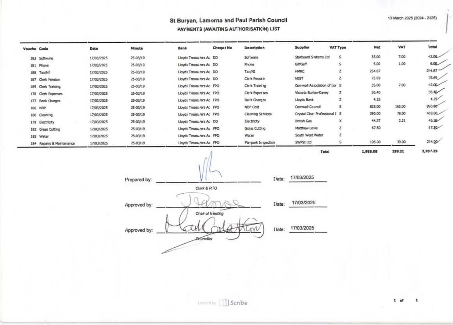 StBLP Payment Schedule 03-2025