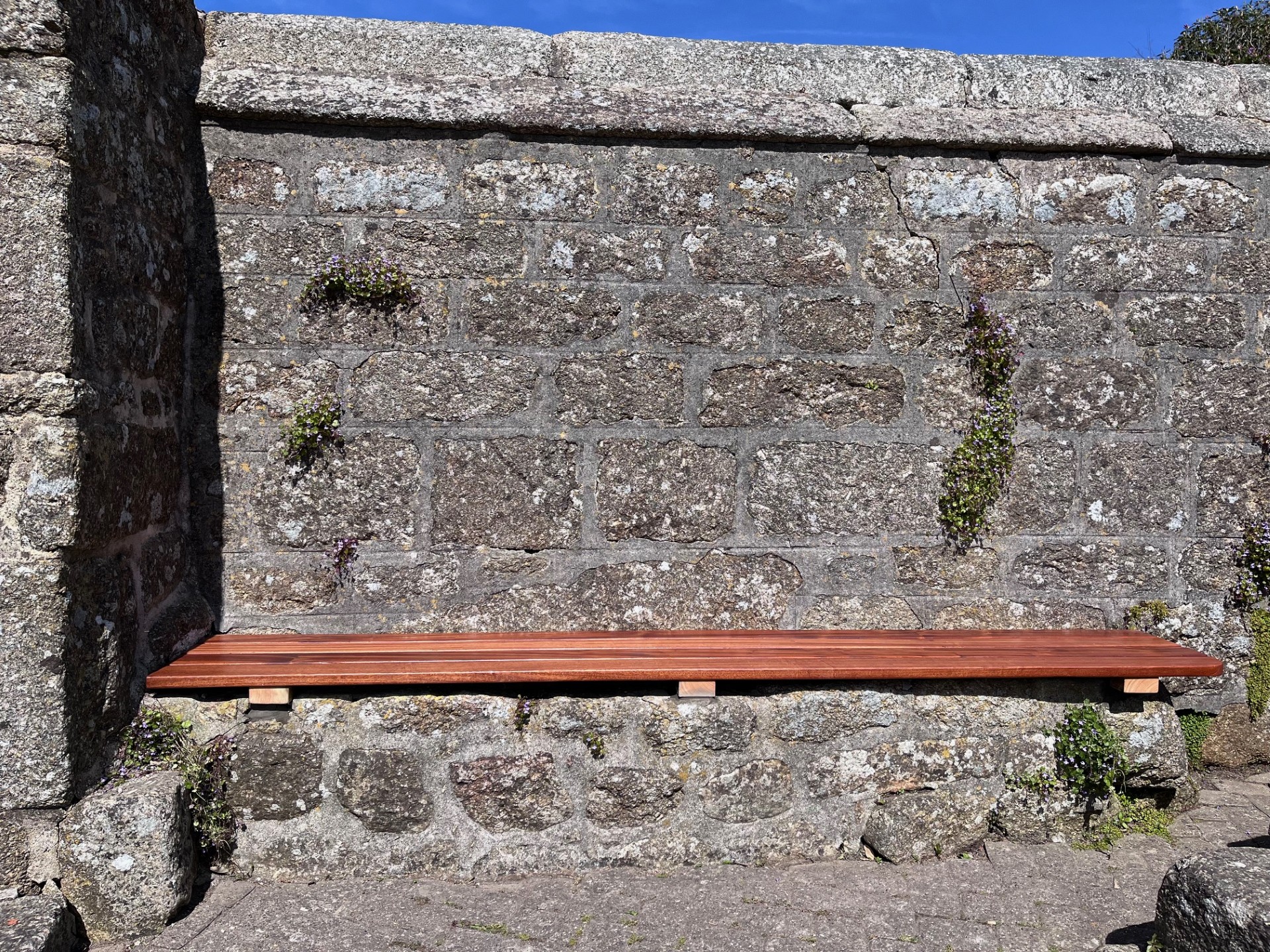 New bench by church - April 2026